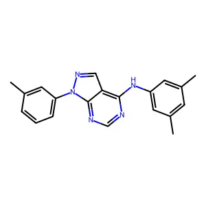 N-(3,5-dimethylphenyl)-1-(3-methylphenyl)-1H-pyrazolo[3,4-d]pyrimidin-4-amine structure