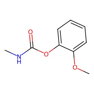 Phenol, 2-methoxy-, methylcarbamate structure