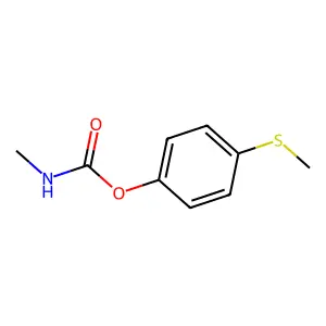 Carbamic acid, methyl-, p-(methylthio)phenyl ester structure