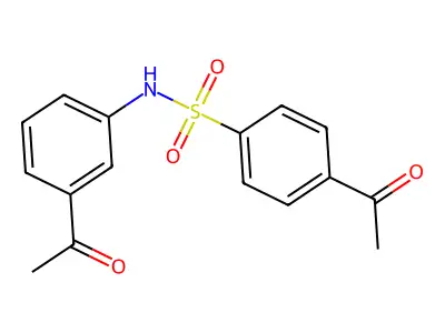 4-acetyl-N-(3-acetylphenyl)benzenesulfonamide structure