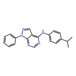 N-(4-isopropylphenyl)-N-(1-phenyl-1H-pyrazolo[3,4-d]pyrimidin-4-yl)amine structure