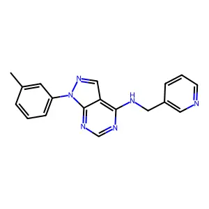 [1-(3-Methylphenyl)pyrazolo[4,5-e]pyrimidin-4-yl](3-pyridylmethyl)amine structure