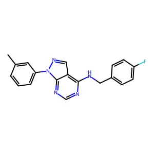 N-(4-Fluorobenzyl)-1-(m-tolyl)-1H-pyrazolo[3,4-d]pyrimidin-4-amine structure