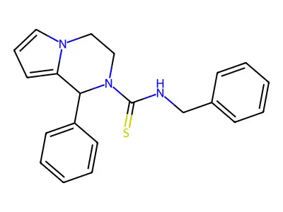 N-benzyl-1-phenyl-3,4-dihydro-1H-pyrrolo[1,2-a]pyrazine-2-carbothioamide structure