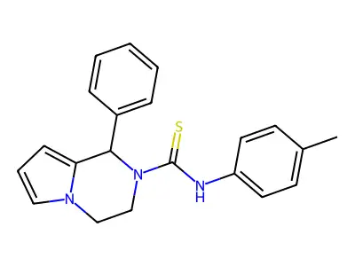 1-phenyl-N-(p-tolyl)-3,4-dihydropyrrolo[1,2-a]pyrazine-2(1H)-carbothioamide structure