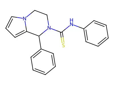N,1-diphenyl-3,4-dihydropyrrolo[1,2-a]pyrazine-2(1H)-carbothioamide structure