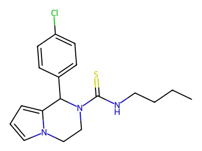 N-butyl-1-(4-chlorophenyl)-3,4-dihydropyrrolo[1,2-a]pyrazine-2(1H)-carbothioamide structure