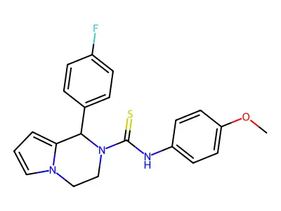 1-(4-fluorophenyl)-N-(4-methoxyphenyl)-1H,2H,3H,4H-pyrrolo[1,2-a]pyrazine-2-carbothioamide structure