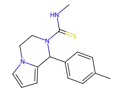 N-methyl-1-(p-tolyl)-3,4-dihydropyrrolo[1,2-a]pyrazine-2(1H)-carbothioamide structure