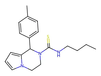 N-butyl-1-(p-tolyl)-3,4-dihydropyrrolo[1,2-a]pyrazine-2(1H)-carbothioamide structure