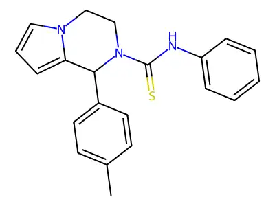 N-phenyl-1-(p-tolyl)-3,4-dihydropyrrolo[1,2-a]pyrazine-2(1H)-carbothioamide structure