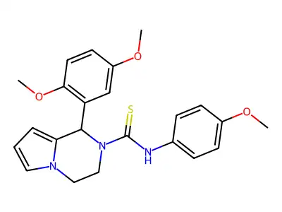 1-(2,5-dimethoxyphenyl)-N-(4-methoxyphenyl)-1H,2H,3H,4H-pyrrolo[1,2-a]pyrazine-2-carbothioamide structure