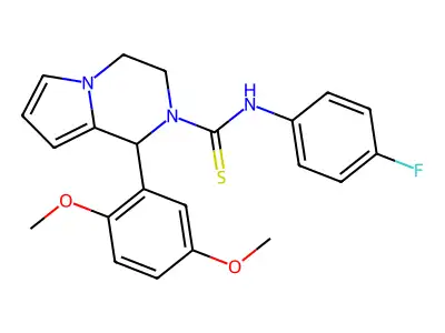 1-(2,5-dimethoxyphenyl)-N-(4-fluorophenyl)-1H,2H,3H,4H-pyrrolo[1,2-a]pyrazine-2-carbothioamide structure