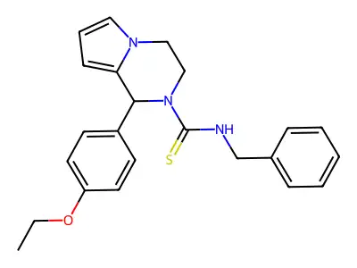 N-benzyl-1-(4-ethoxyphenyl)-3,4-dihydropyrrolo[1,2-a]pyrazine-2(1H)-carbothioamide structure