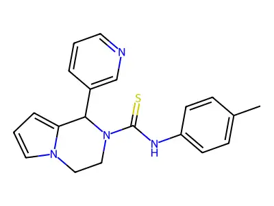 1-(pyridin-3-yl)-N-(p-tolyl)-3,4-dihydropyrrolo[1,2-a]pyrazine-2(1H)-carbothioamide structure