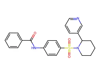 N-(4-((2-(pyridin-3-yl)piperidin-1-yl)sulfonyl)phenyl)benzamide structure