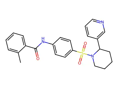 2-methyl-N-(4-((2-(pyridin-3-yl)piperidin-1-yl)sulfonyl)phenyl)benzamide structure