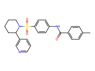 4-methyl-N-[4-(2-pyridin-3-ylpiperidin-1-yl)sulfonylphenyl]benzamide structure