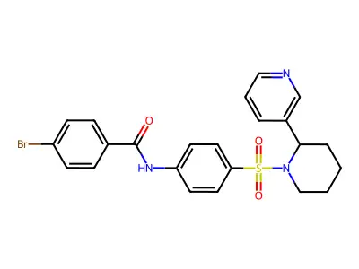 4-bromo-N-(4-{[2-(pyridin-3-yl)piperidin-1-yl]sulfonyl}phenyl)benzamide structure