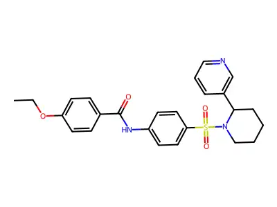 4-ethoxy-N-(4-((2-(pyridin-3-yl)piperidin-1-yl)sulfonyl)phenyl)benzamide structure