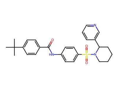 4-tert-butyl-N-[4-(2-pyridin-3-ylpiperidin-1-yl)sulfonylphenyl]benzamide structure