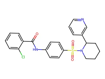 2-chloro-N-(4-{[2-(pyridin-3-yl)piperidin-1-yl]sulfonyl}phenyl)benzamide structure