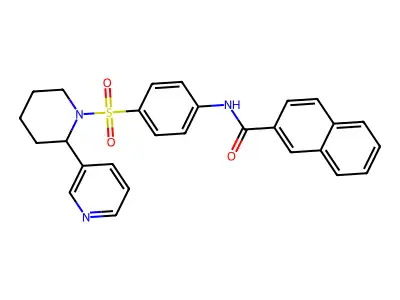 N-[4-(2-pyridin-3-ylpiperidin-1-yl)sulfonylphenyl]naphthalene-2-carboxamide structure