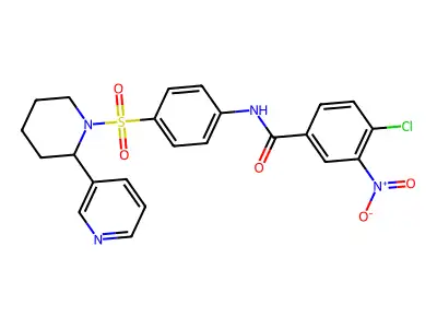 4-chloro-3-nitro-N-(4-{[2-(pyridin-3-yl)piperidin-1-yl]sulfonyl}phenyl)benzamide structure