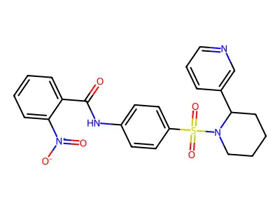 2-nitro-N-[4-(2-pyridin-3-ylpiperidin-1-yl)sulfonylphenyl]benzamide structure