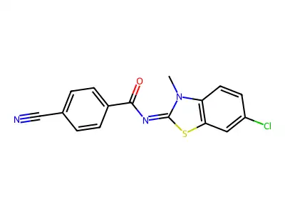 (Z)-N-(6-chloro-3-methylbenzo[d]thiazol-2(3H)-ylidene)-4-cyanobenzamide structure
