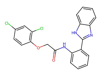 N-(2-(1H-benzo[d]imidazol-2-yl)phenyl)-2-(2,4-dichlorophenoxy)acetamide structure