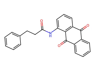 N-(9,10-dioxo-9,10-dihydroanthracen-1-yl)-3-phenylpropanamide structure