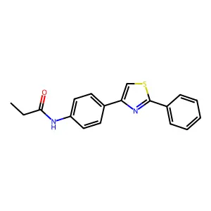 N-[4-(2-苯基-1,3-噻唑-4-基)苯基]丙酰胺 structure