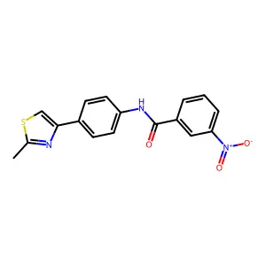 N-[4-(2-methyl-1,3-thiazol-4-yl)phenyl]-3-nitrobenzamide structure
