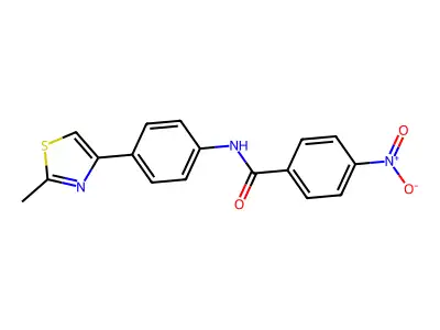 N-[4-(2-methyl-1,3-thiazol-4-yl)phenyl]-4-nitrobenzamide structure