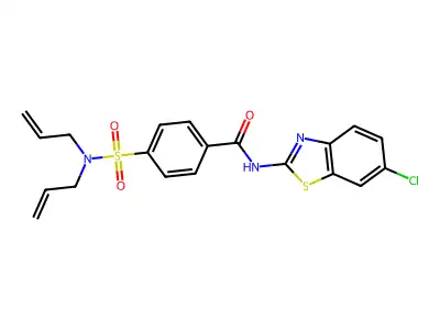 N-(6-chlorobenzo[d]thiazol-2-yl)-4-(N,N-diallylsulfamoyl)benzamide structure