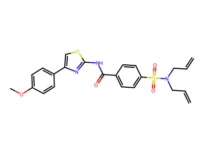 4-(N,N-diallylsulfamoyl)-N-(4-(4-methoxyphenyl)thiazol-2-yl)benzamide structure