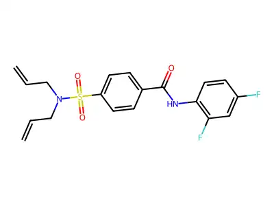4-(N,N-diallylsulfamoyl)-N-(2,4-difluorophenyl)benzamide structure