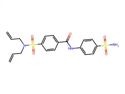 4-(N,N-diallylsulfamoyl)-N-(4-sulfamoylphenyl)benzamide structure