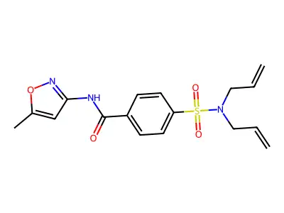 4-(N,N-diallylsulfamoyl)-N-(5-methylisoxazol-3-yl)benzamide structure
