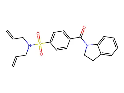 N,N-diallyl-4-(indoline-1-carbonyl)benzenesulfonamide structure