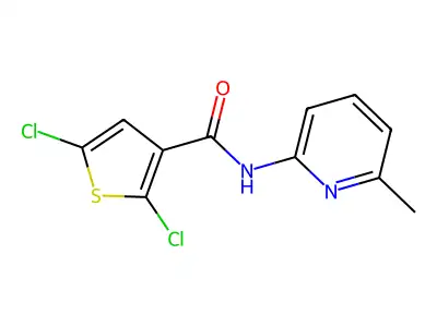 2,5-dichloro-N-(6-methylpyridin-2-yl)thiophene-3-carboxamide structure