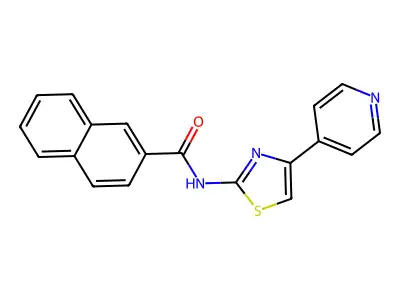 N-(4-(pyridin-4-yl)thiazol-2-yl)-2-naphthamide structure