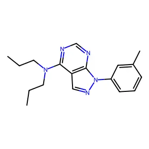 1-(3-methylphenyl)-N,N-dipropyl-1H-pyrazolo[3,4-d]pyrimidin-4-amine structure