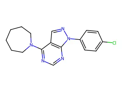 4-(Azepan-1-yl)-1-(4-chlorophenyl)pyrazolo[3,4-d]pyrimidine structure