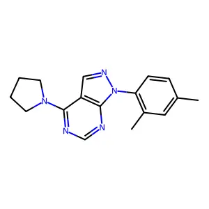 1-(2,4-Dimethylphenyl)-4-pyrrolidin-1-ylpyrazolo[3,4-d]pyrimidine structure