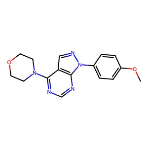 4-[1-(4-Methoxyphenyl)pyrazolo[3,4-d]pyrimidin-4-yl]morpholine structure