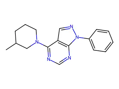 4-(3-Methylpiperidin-1-yl)-1-phenylpyrazolo[3,4-d]pyrimidine structure