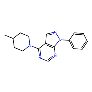 4-(4-Methylpiperidin-1-yl)-1-phenylpyrazolo[3,4-d]pyrimidine structure