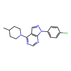 1-(4-Chlorophenyl)-4-(4-methylpiperidin-1-yl)pyrazolo[3,4-d]pyrimidine structure